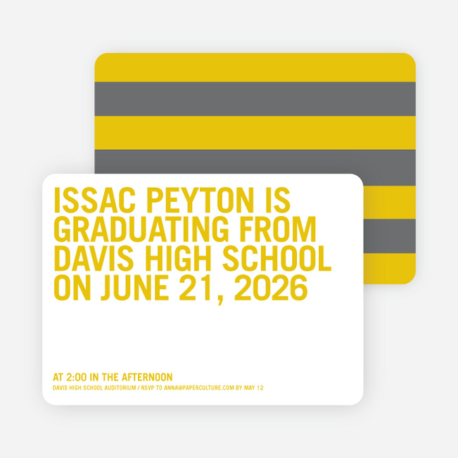 Simple Graduation Invitations - Squash