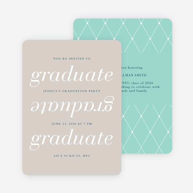 Celebrate and Party Graduation Invitations - Pink
