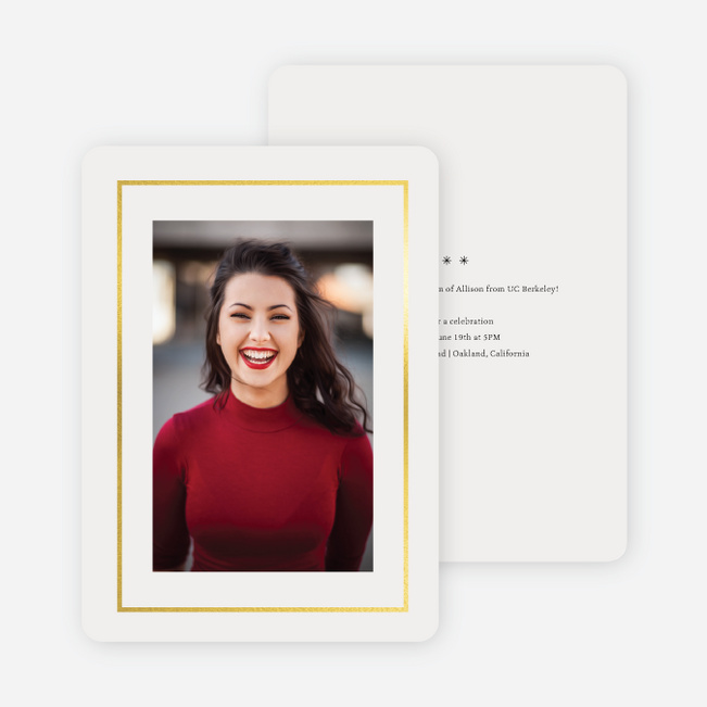 Foil Classic Moments Graduation Announcements - Yellow
