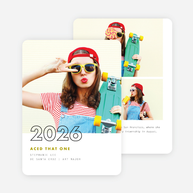 Overlapping Year Graduation Announcements - Green