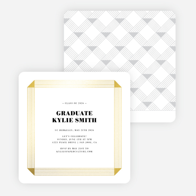 Foil Honored Traditions Graduation Invitations - White