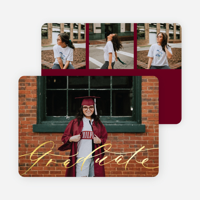 Foil Proud Moment Graduation Announcements & Graduation Invitations - Yellow