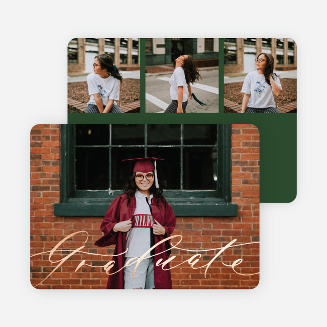 Foil Proud Moment Graduation Announcements & Graduation Invitations - Pink