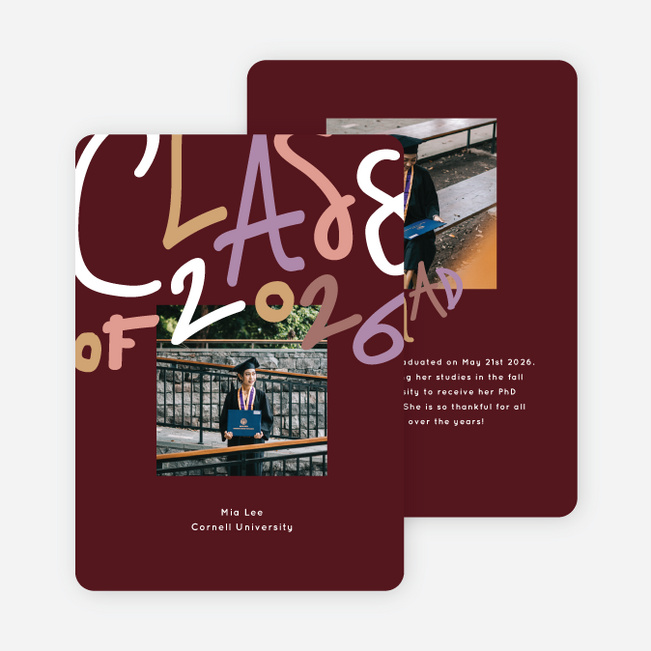 Bold And Proud Graduation Announcements & Graduation Invitations - Red
