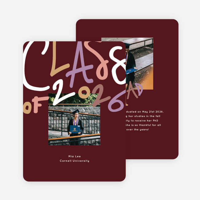 Bold And Proud Graduation Announcements & Graduation Invitations - Red