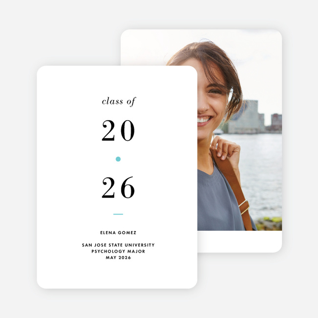 Broken Years Graduation Announcements - Blue