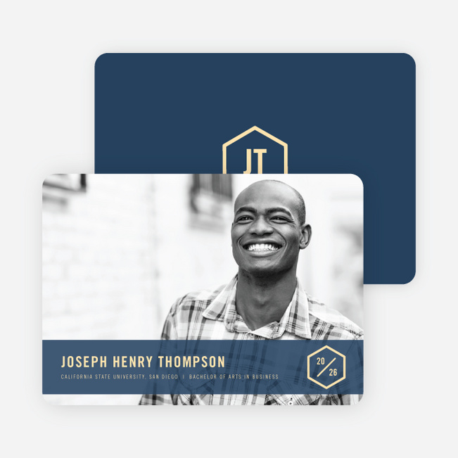 Celebrating Tradition Graduation Announcement - Navy