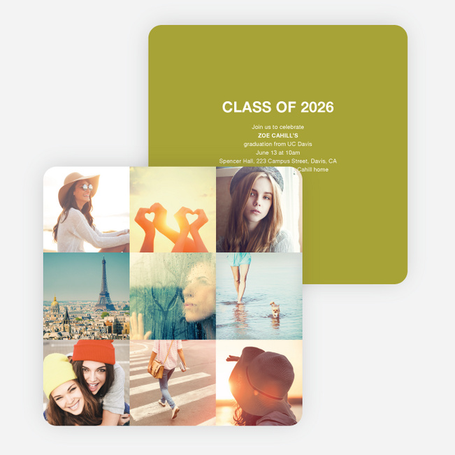 Cherish the Moments Graduation Announcements - Green