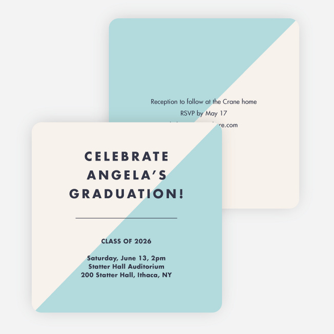 Classic but Fun Graduation Announcements - Beige