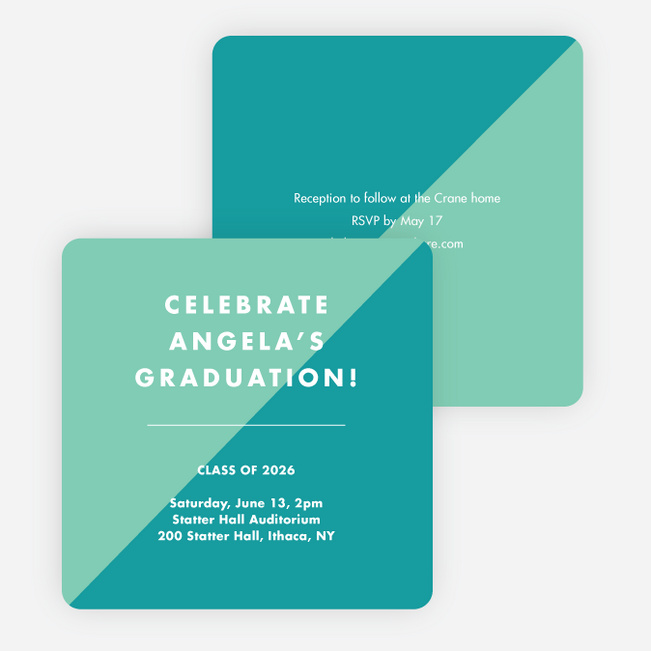 Classic but Fun Graduation Announcements - Green