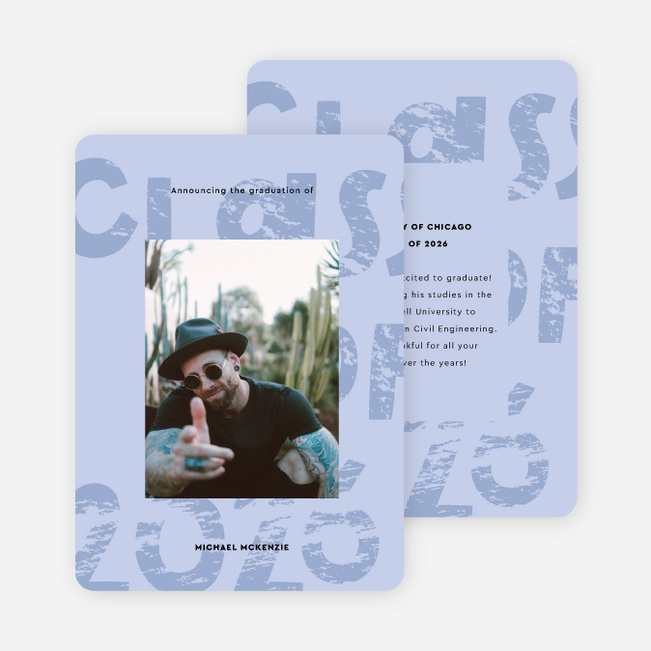 Defined Way Graduation Announcements & Invitations - Blue