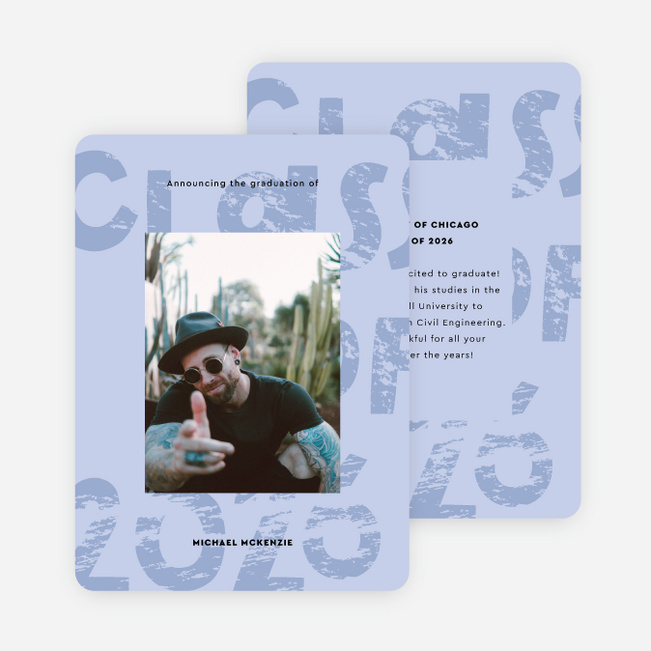 Defined Way Graduation Announcements & Invitations - Blue