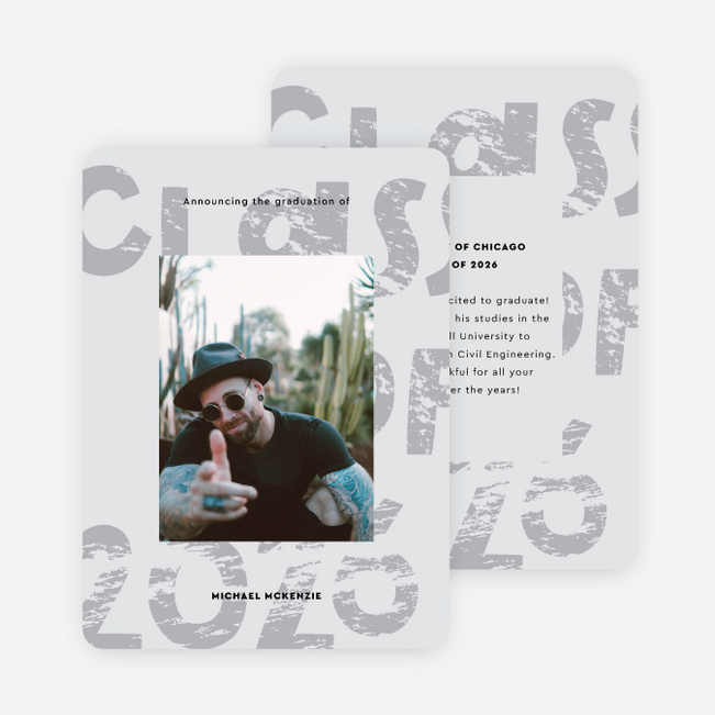 Defined Way Graduation Announcements & Invitations - Gray