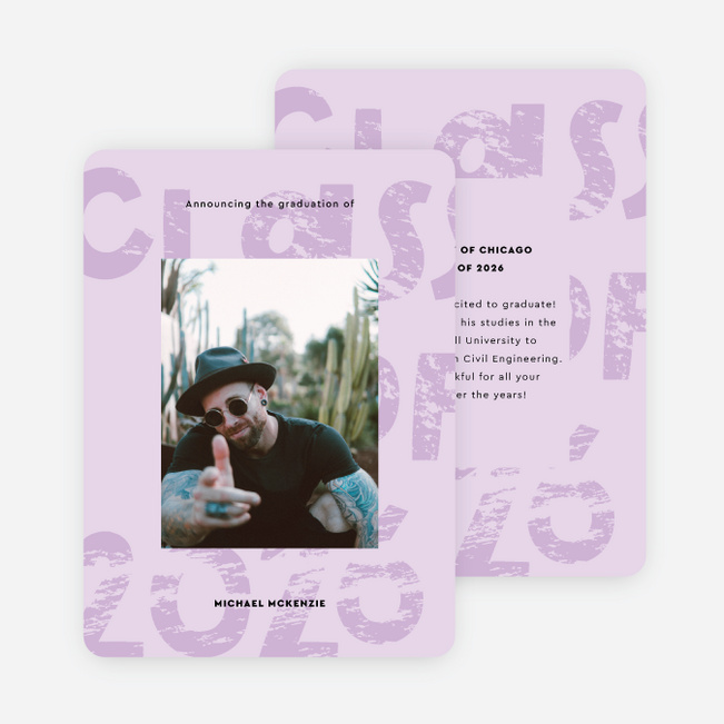 Defined Way Graduation Announcements & Invitations - Purple