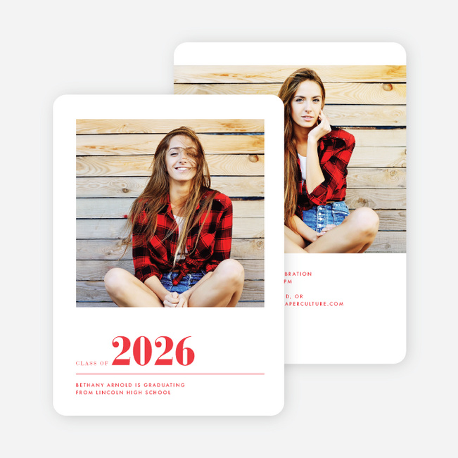 It’s Time Graduation Invitations - Red