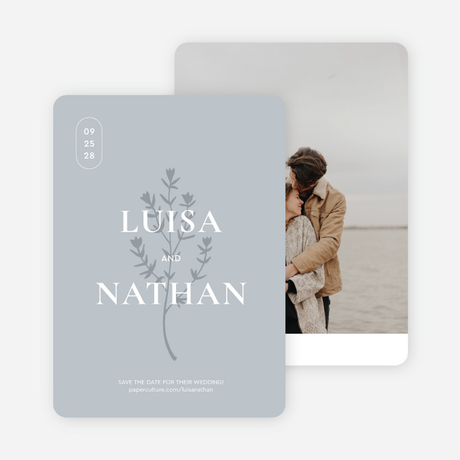 Blushing Shadow Save the Date Cards - Gray