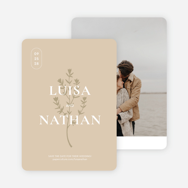 Blushing Shadow Save the Date Cards - Yellow