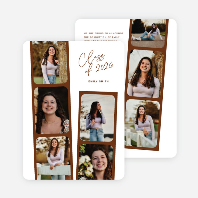 Film Studies Graduation Announcements and Invitations - Brown