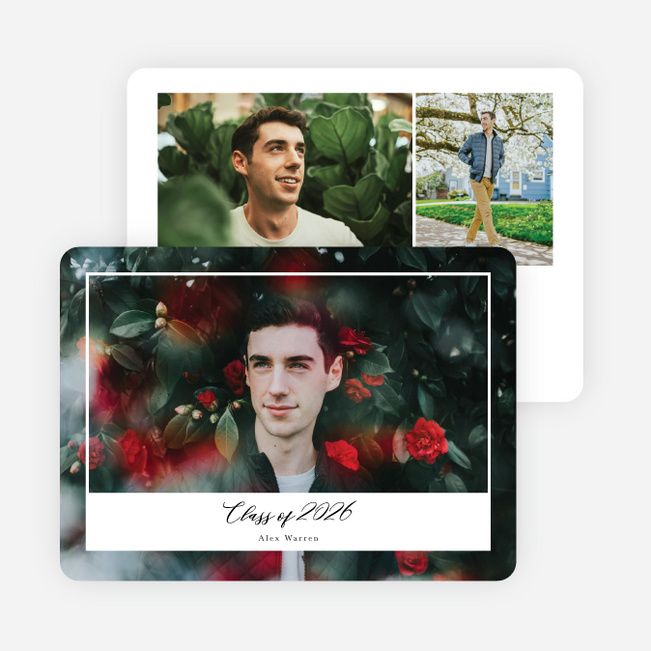 Manuscripted Graduation Announcements and Invitations - White