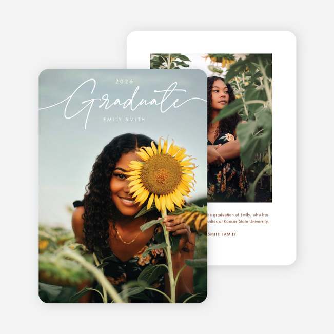 Shared Honor Graduation Announcements and Invitations - Brown