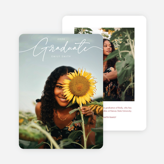 Shared Honor Graduation Announcements and Invitations - Red