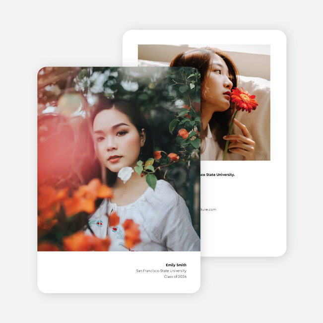 Still Life Graduation Announcements and Invitations - White