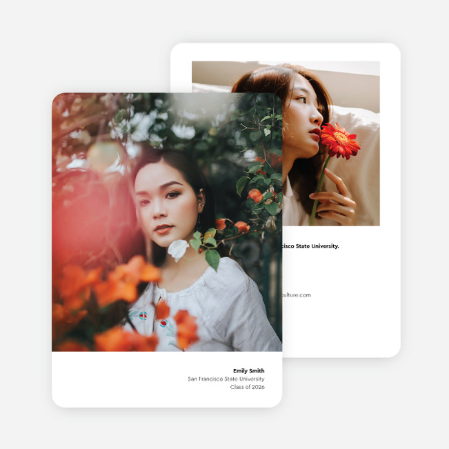 Still Life Graduation Announcements and Invitations - White