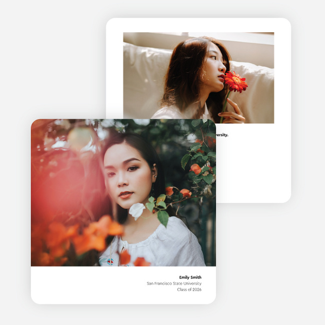 Still Life Graduation Announcements and Invitations - White