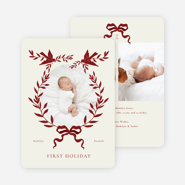 Laurel Landing Holiday Cards and Invitations - Red