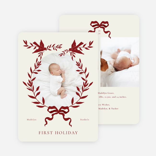 Laurel Landing Holiday Cards and Invitations - Red