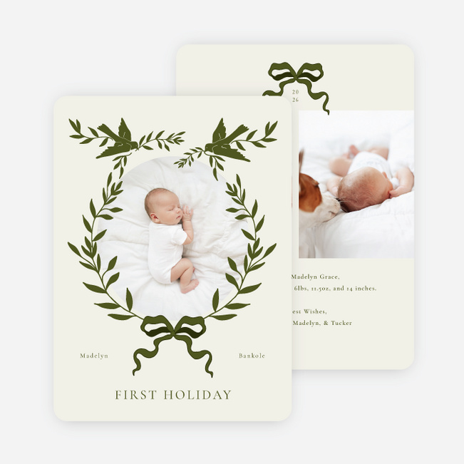 Laurel Landing Holiday Cards and Invitations - Green