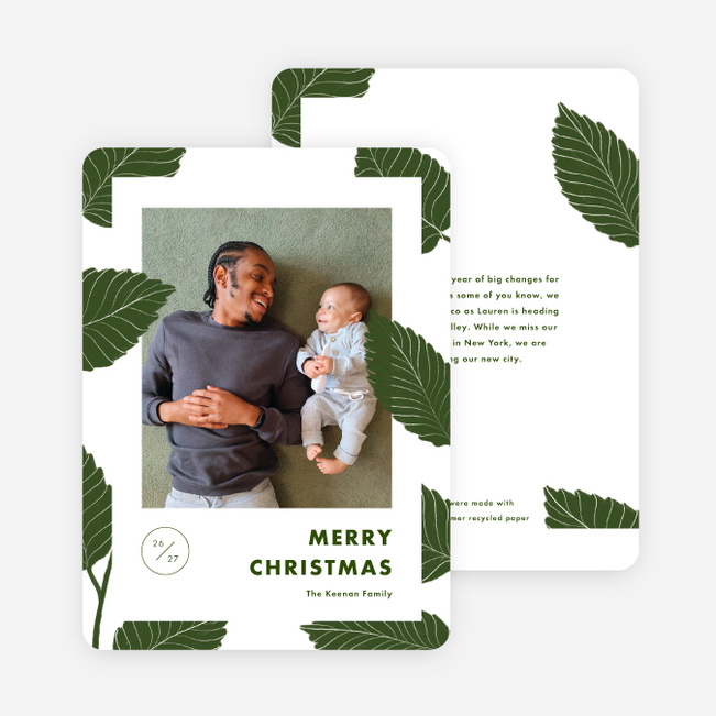 Palm Leaf Dreams Christmas Cards - White