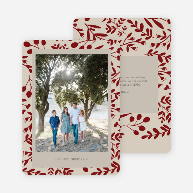 Rustic Pattern Christmas Cards - Multi