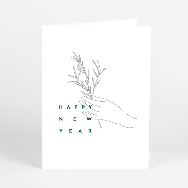 Simply Thoughtful New Year Cards - Green