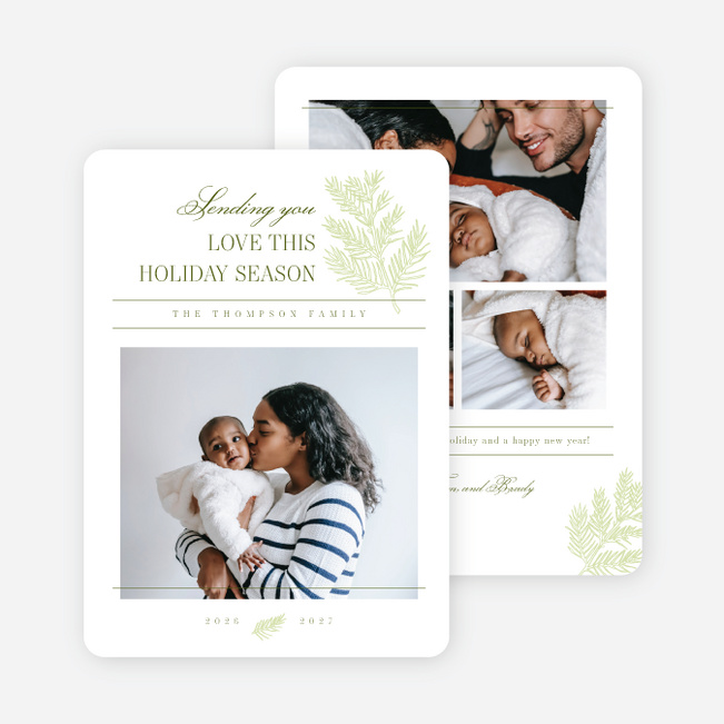 Sprucing Up the Season Holiday Cards and Invitations - Green