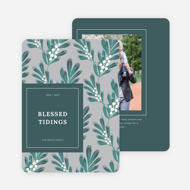 Berry Branches Christmas Cards - Green