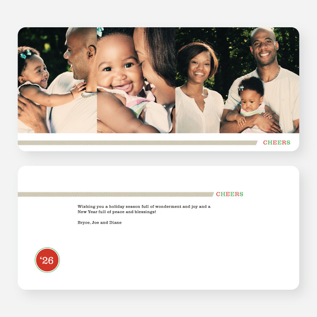 Cheers to a Good Year Holiday Cards - Red