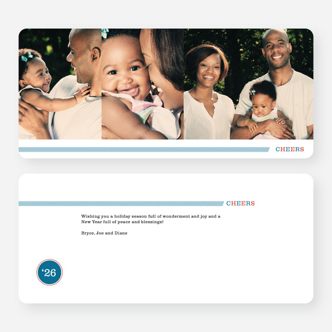 Cheers to a Good Year Holiday Cards - Blue