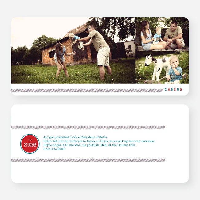 Cheers to the New Year Cards - Red