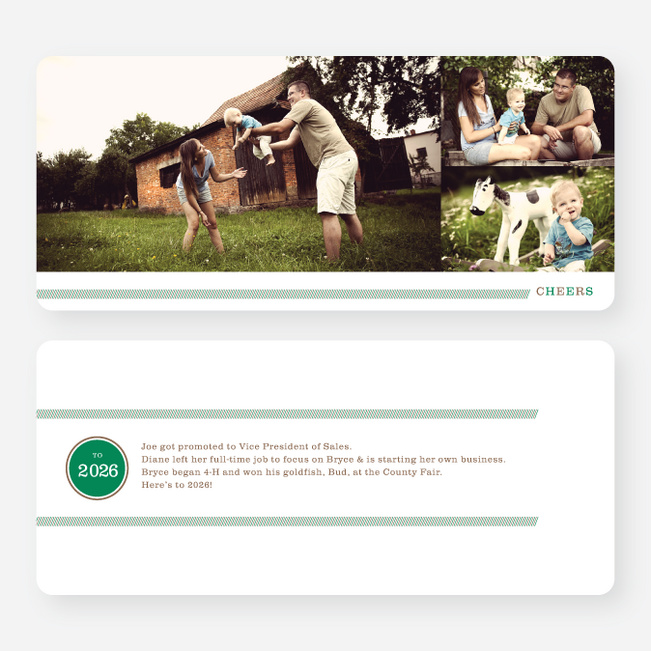 Cheers to the New Year Cards - Green