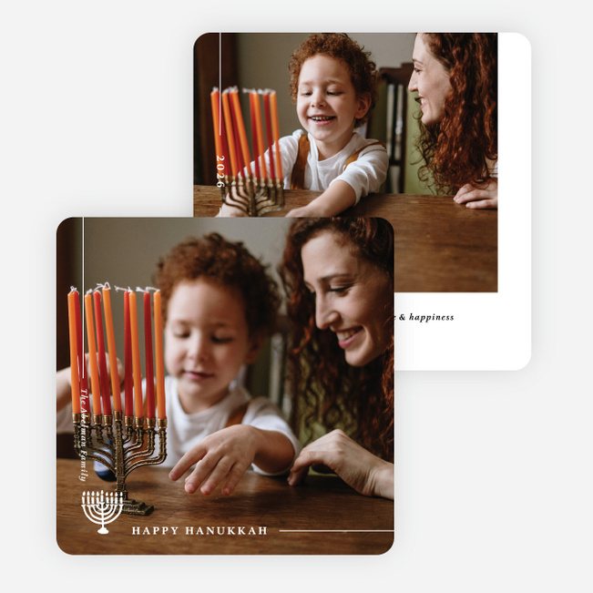 Spreading Light & Love Hanukkah Cards - White