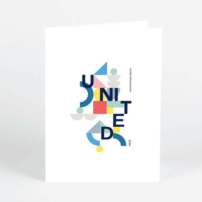 Unified Shapes Business and Corporate Holiday Cards - Multi