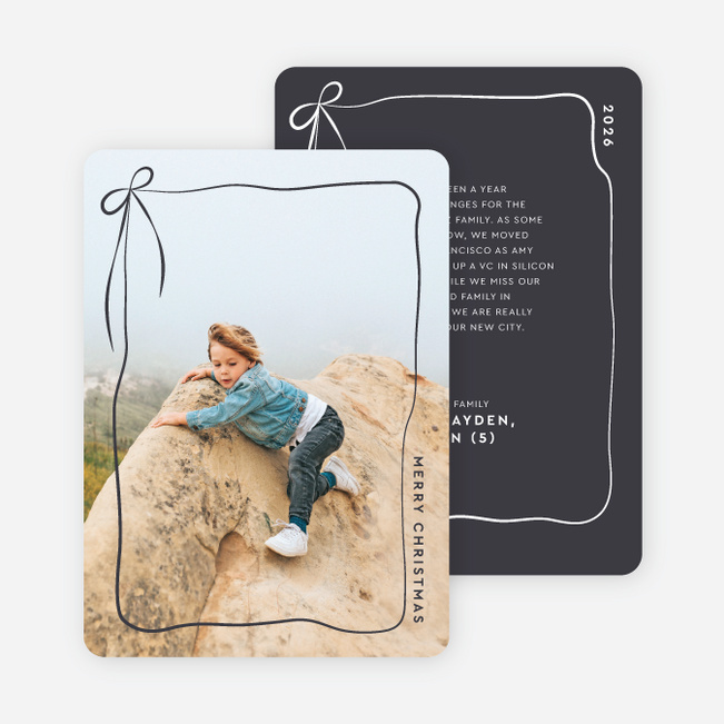 Biggest Present Christmas Cards - Gray
