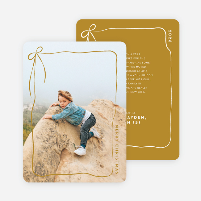 Biggest Present Christmas Cards - Yellow