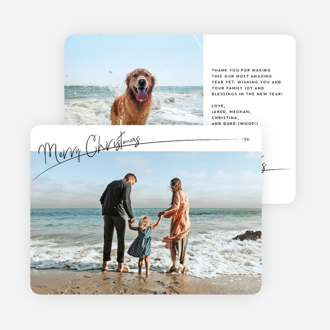 Casually Written Christmas Cards - White