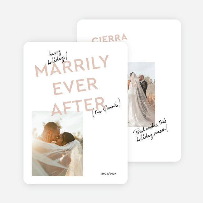 Festively Ever After Holiday Cards and Invitations - Brown