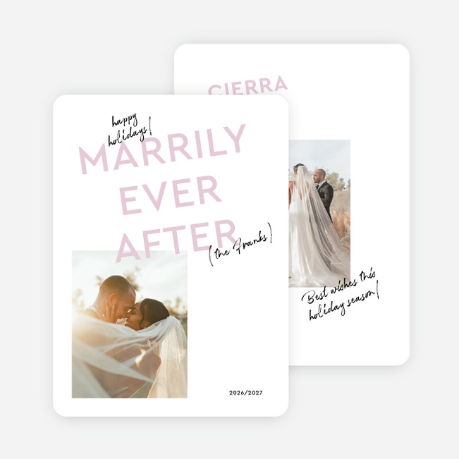 Festively Ever After Holiday Cards and Invitations - Purple