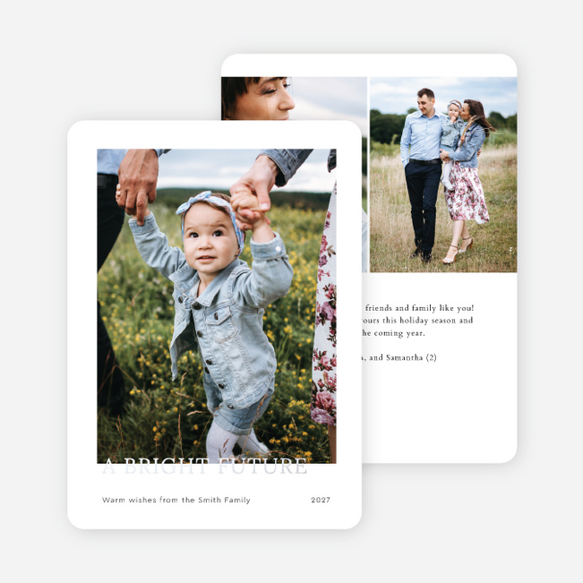 Foil Brightness New Year Cards and Invitations - Gray