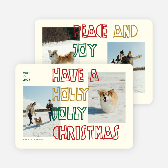 Jolly Greeting Christmas Cards - Multi