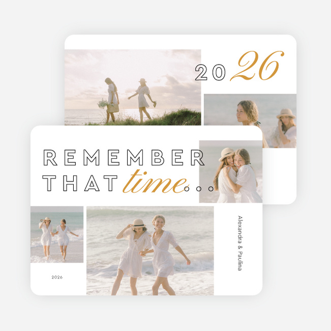Annual Memories Holiday Cards and Invitations - Yellow